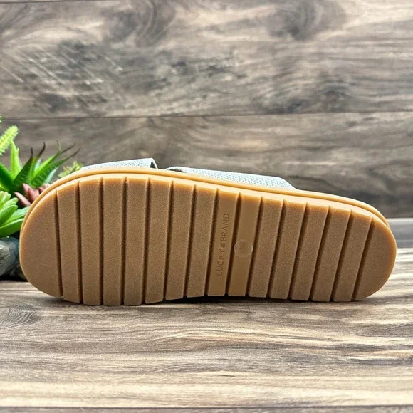 NIB Lucky Brand Sieko 7.5M Knit Woven Slip On Platform Slide Sandals - Picture 8 of 11